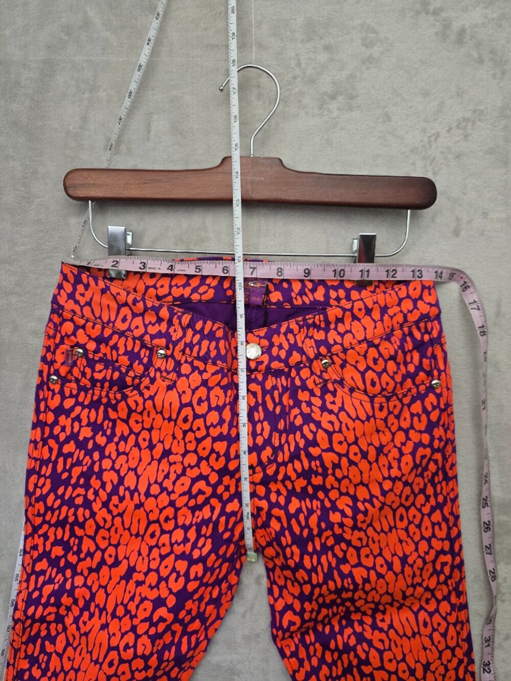 NWT TRIPP NYC Neon Leopard Print Skinny Jeans Style IS9767P Purple Orange - Picture 6 of 16